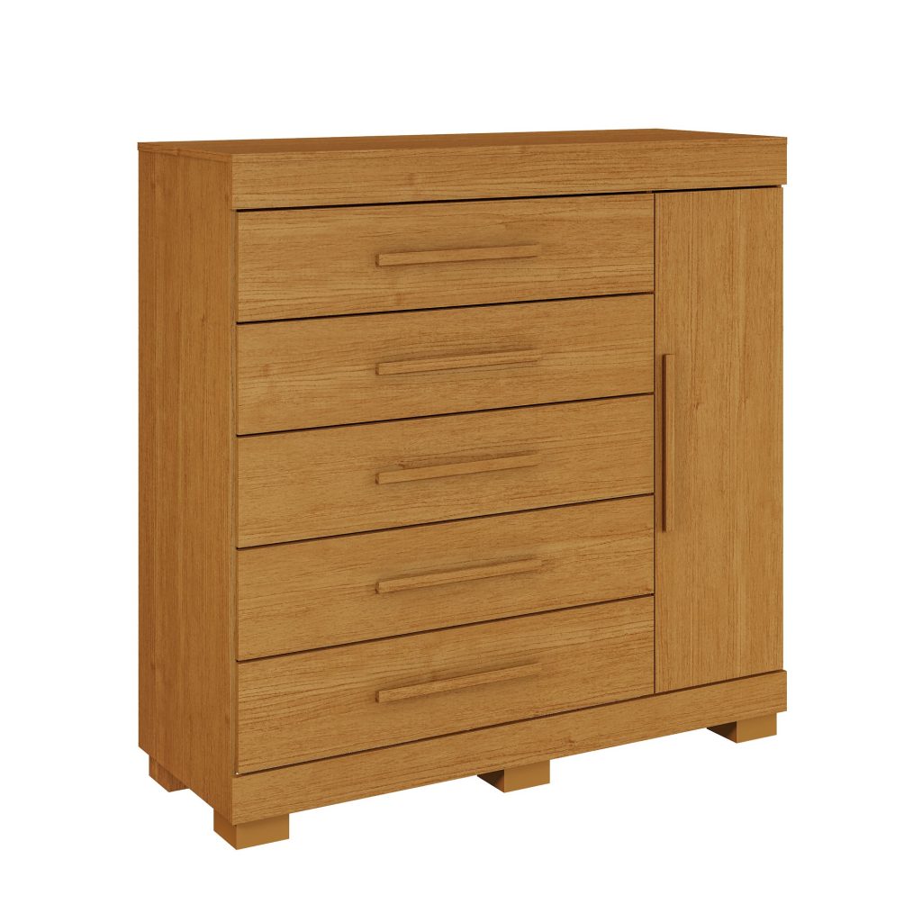 Cômoda Rayane Prime 1 Porta 5 Gavetas 120cm ACP Móveis